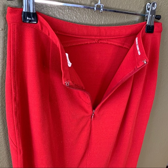 Size 2 Red Pencil Skirt High Waist - Picture 2 of 6